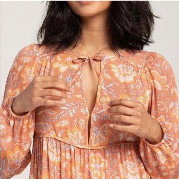 Billabong free as can be boho hippie mini dress - Picture 5 of 12